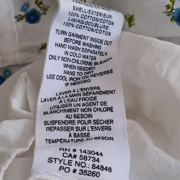 Avec Les Filles Blue Floral Smocked Waist Square Neck Midi Dress XS - Picture 7 of 7